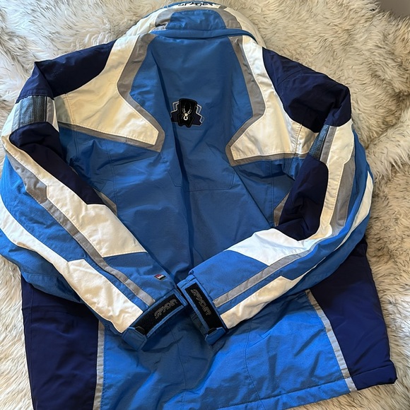 Vintage Spyder Guardian Ski Snow Jacket Coat in Blue as XL - Picture 4 of 4
